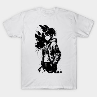 Kawaii Anime Girl Wearing Tshirt 03 T-Shirt